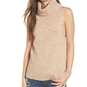 NWOT Madewell 50% merino wool sleeveless turtleneck knit top size medium